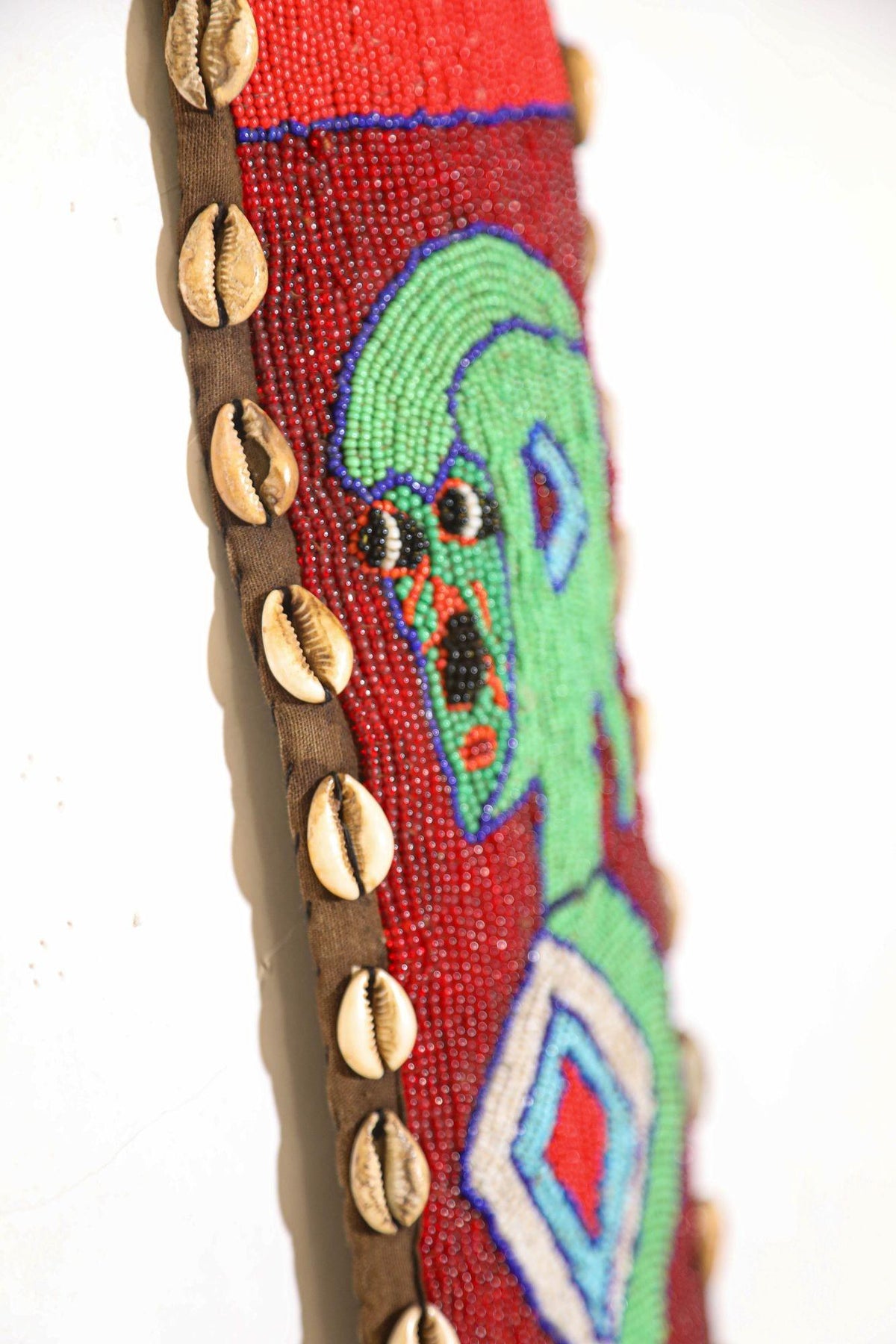 African Yoruba Diviner's Red Beaded Sash Panel 1950 — additional view 9