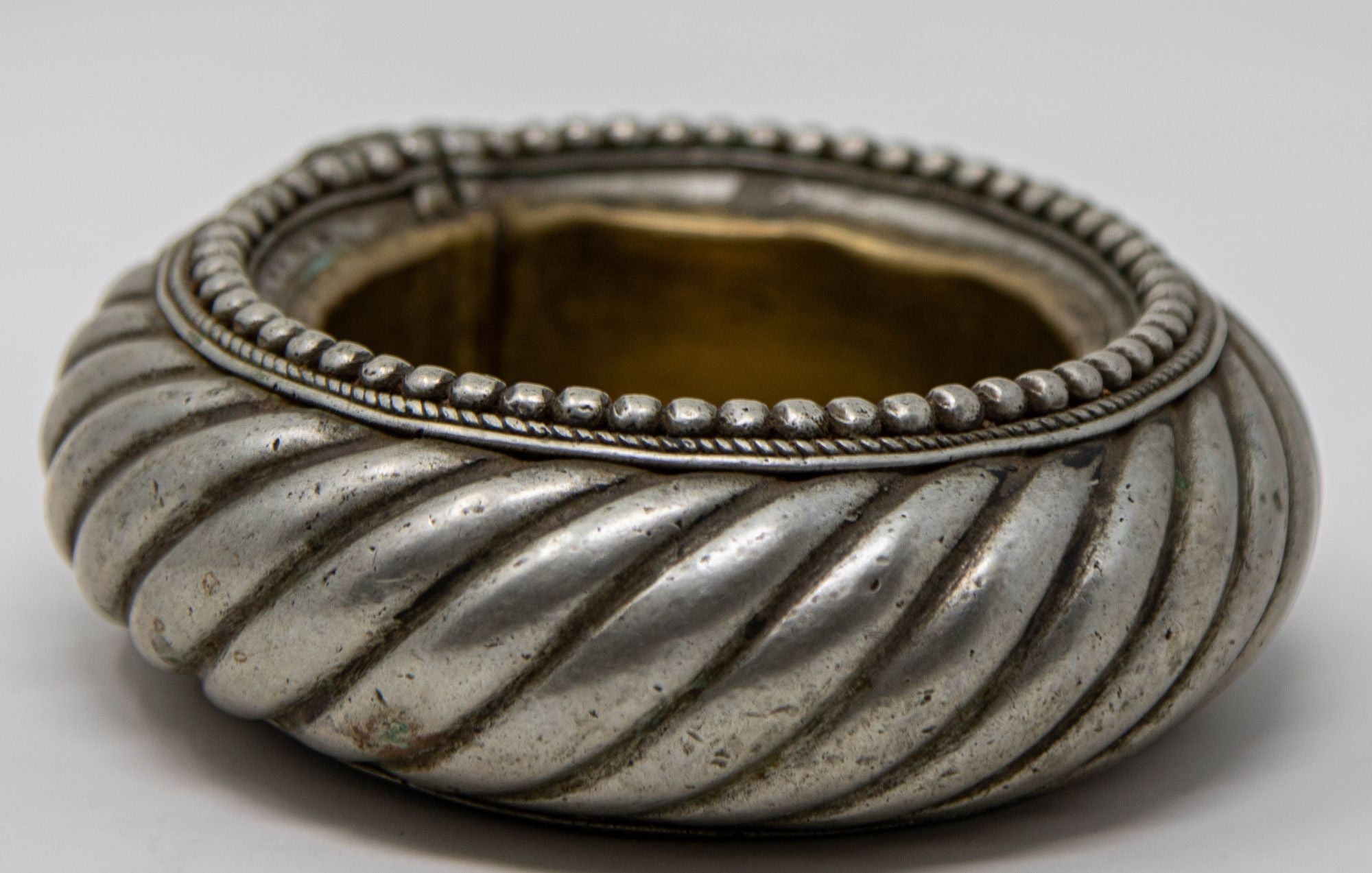 Antique Ethnic North African Moroccan Silver Anklet Ashtray Catchall Dish