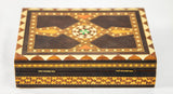 Moorish Spain Inlaid Marquetry Mosaic Box 1950's
