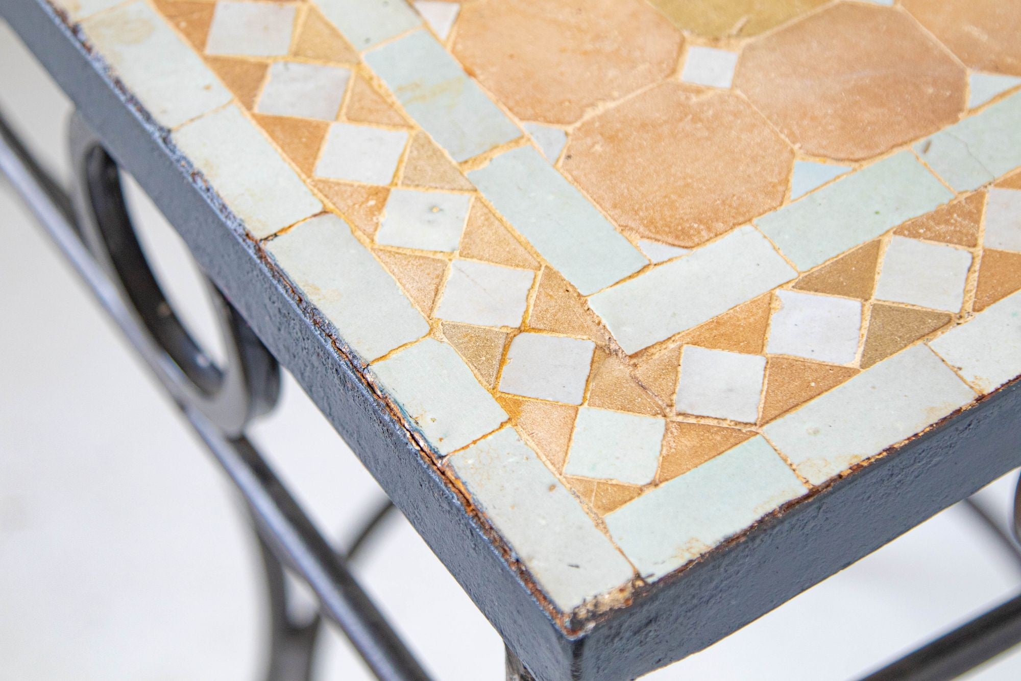 Vintage Moroccan Mosaic Outdoor Tile Table