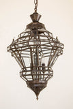 Vintage Moroccan Clear Glass Lantern Moorish Granada Spanish Style
