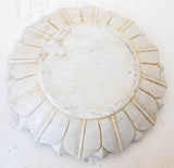 White Marble Open Lotus Flower Shape Large Blow Hand-Carved in India Raj Mughal