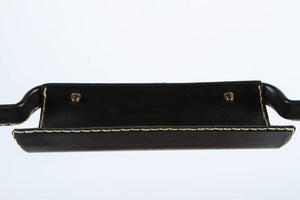 Jacques Adnet For Hermes French Valet Leather Wrapped with Original Tartan Plaid