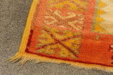 Moroccan Orange Vintage Beni MGuild Rug 1960s