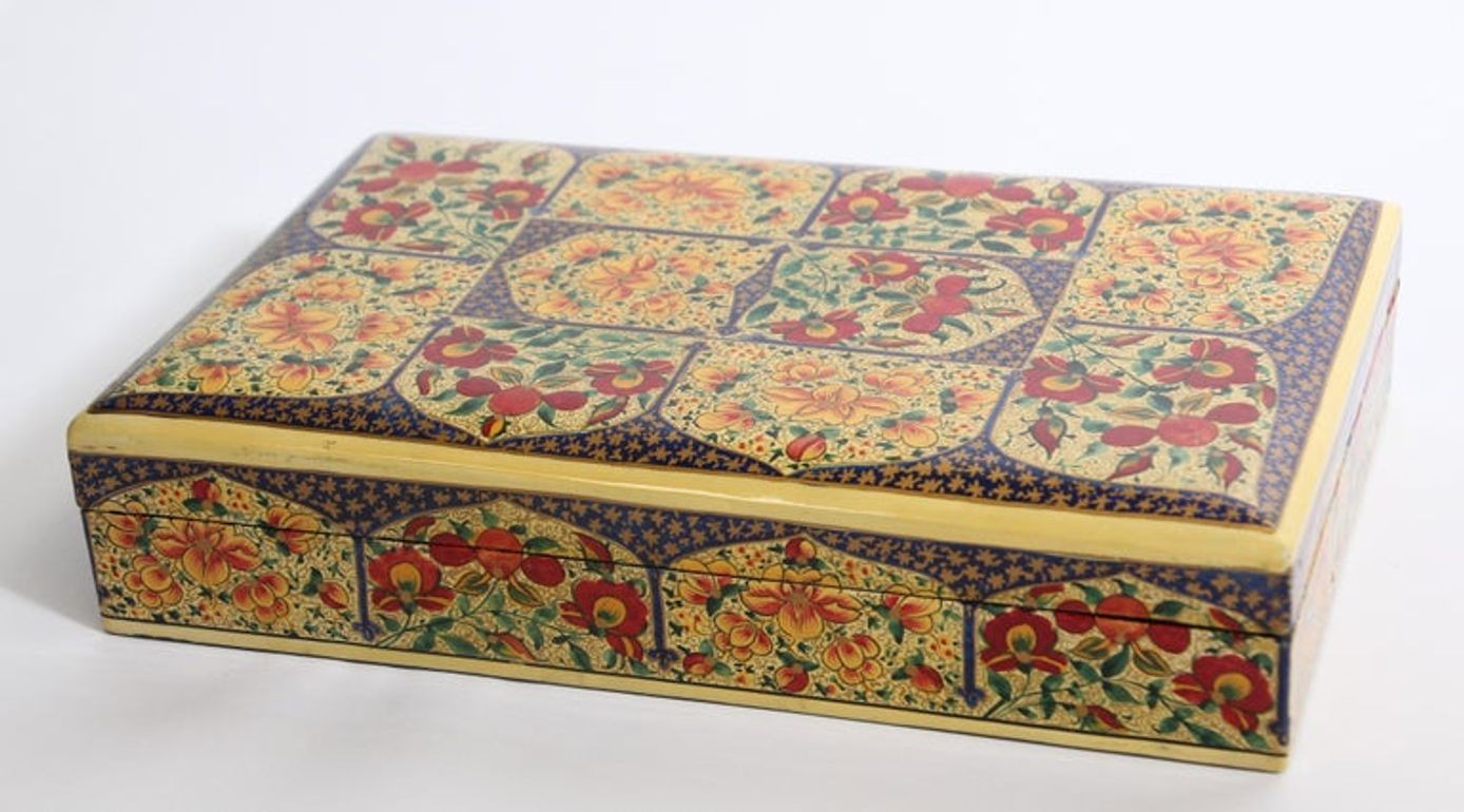 Hand Painted Rajasthani Lacquer Decorative Box