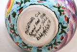 Turkish Ottoman Scene Polychrome Hand Painted Ceramic Vase Kutahya