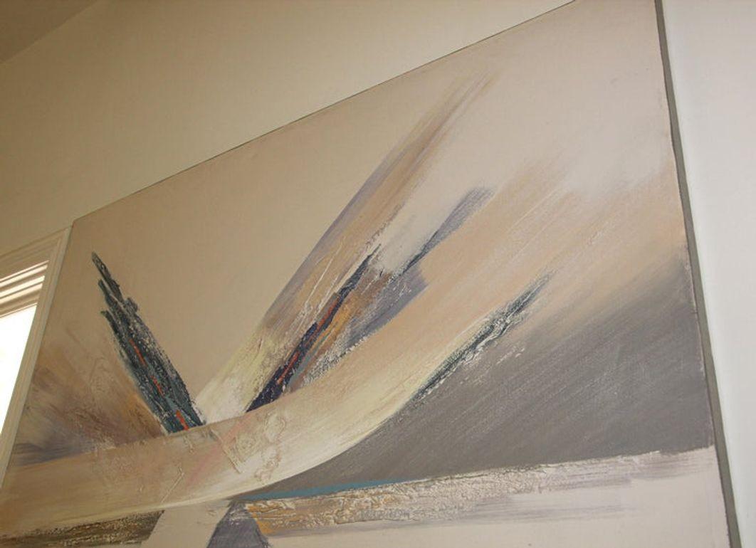 Vintage Signed Lee Reynolds Studio Textured Abstract Painting — additional view 9