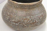Middle Eastern Egyptian Moorish Hand-Etched Islamic Brass Bowl