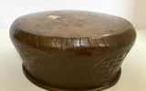 Middle Eastern Moorish Hand-Etched Copper Bowl With Islamic Writing