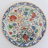 IKaros Hand Painted Carnations and Tulips Decorative Plate Rhodes Greece