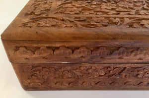 Anglo Raj Hand-Carved Wooden Decorative Jewelry Box