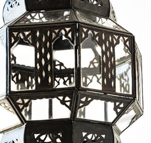 Handcrafted Moorish Glass Lantern Octagonal Shape