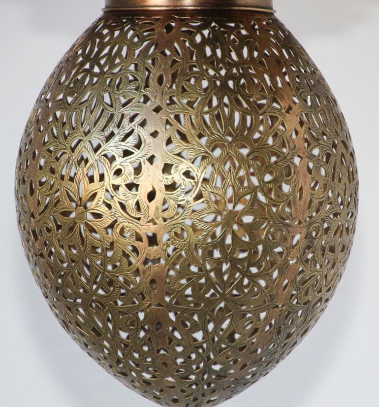 Large Moroccan Brass Chandelier Moorish Alhambra