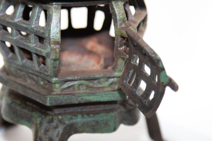 1940s Japanese Iron Pagoda Candle Lantern, Hand-Crafted Japonisme — Japan