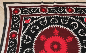 Vintage Samarkand Suzani, Uzbekistan