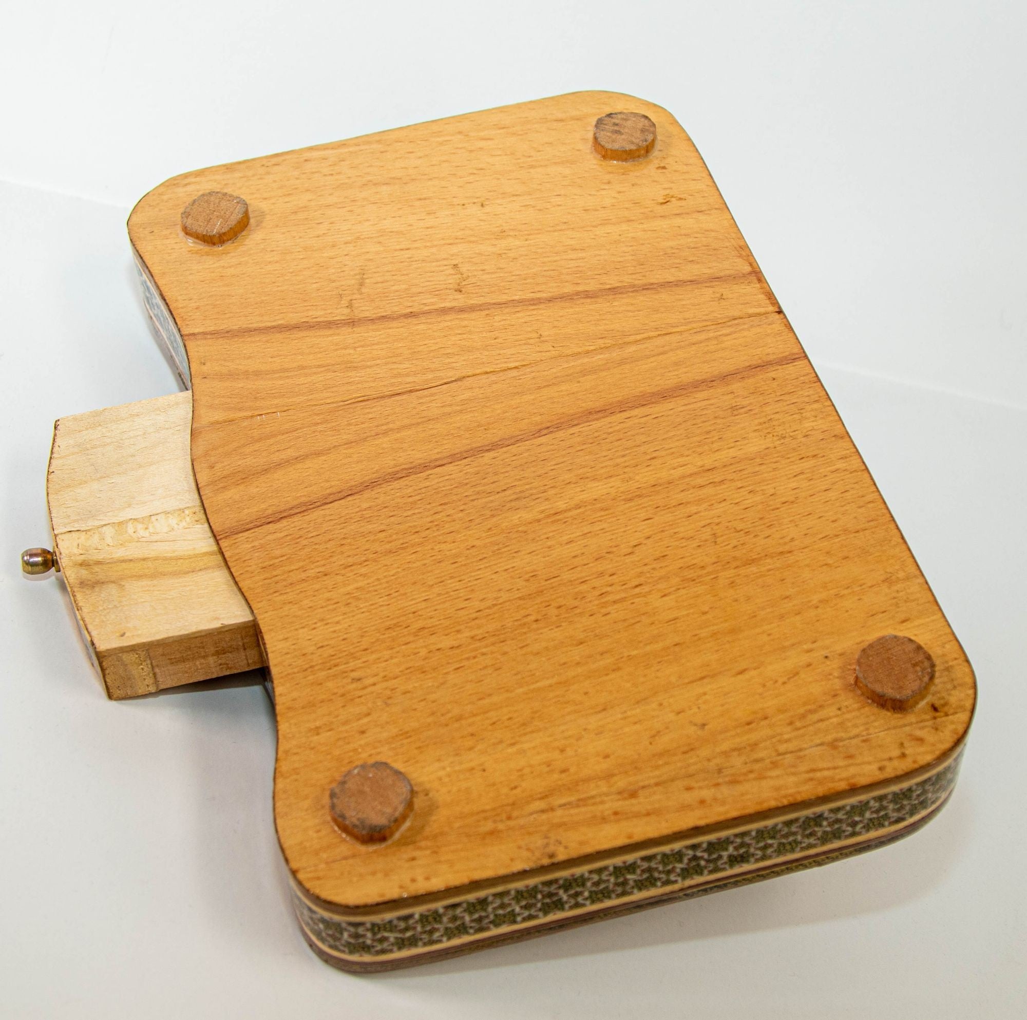 Vintage 1950s Persian Khatam Hand Painted Pen and Letter Desk Set