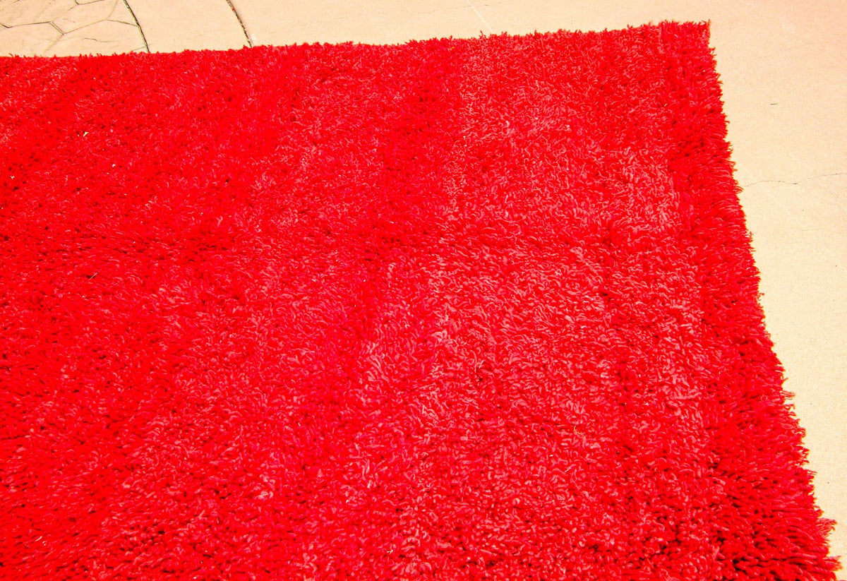 Vintage Moroccan Berber Rug by Weaver Tribes, Red Ethnic Design, 1960s