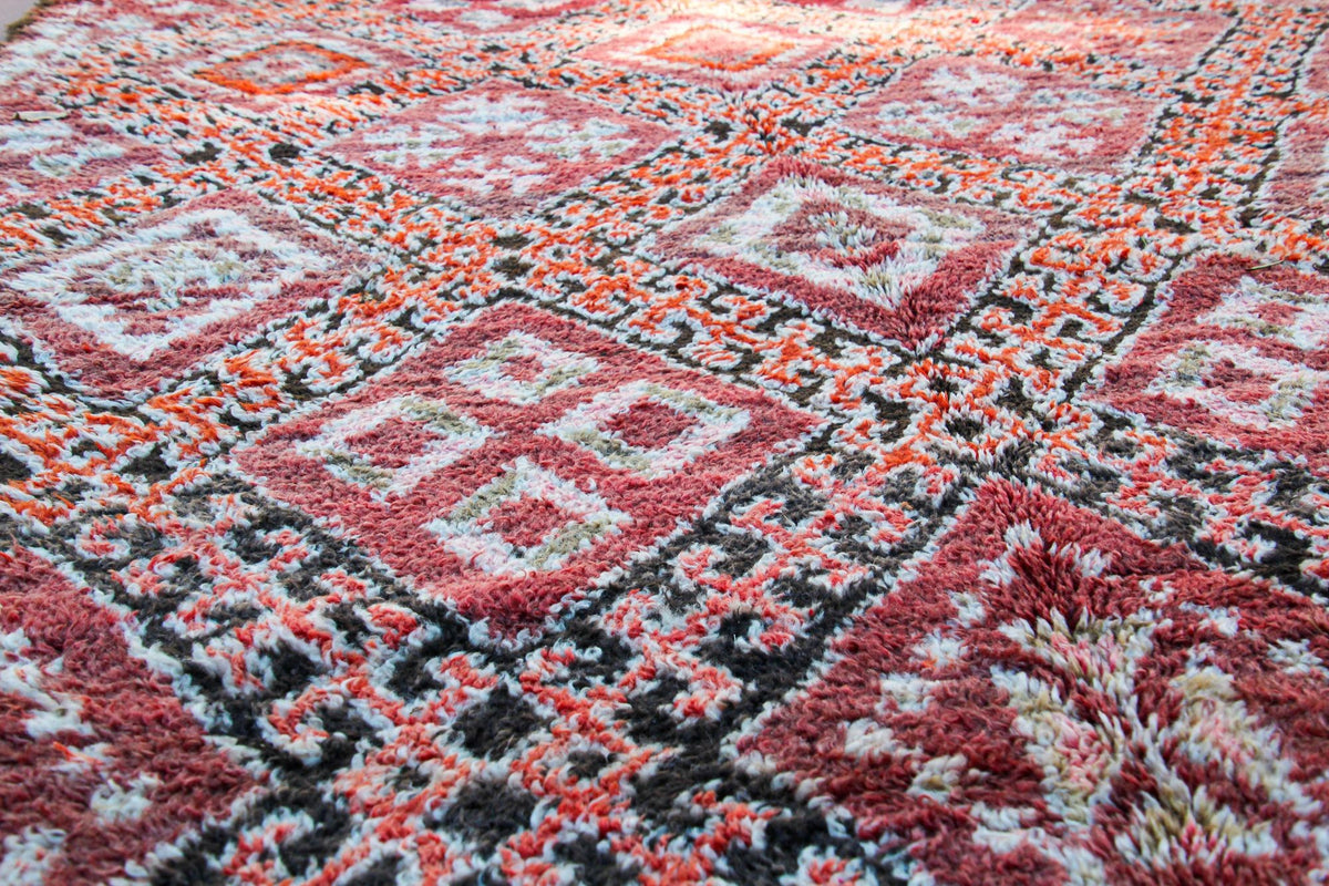 1960s Vintage Moroccan Berber Rug by Berber Tribes, Hand-Woven Wool