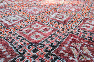 1960s Moroccan Berber Rug Pink Vintage Rehmana Marrakech Carpet