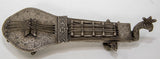 Asian Silver Metal Hand Carved Peacock Sitar Veena Form Box 1950