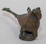 Antique Indian Bronze Parrot Figure oil Lamp Rajasthan 19th Century