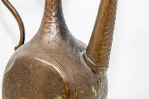 Antique Islamic Middle Eastern Qajar Persian Copper Ewer 19th Century