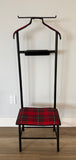 Jacques Adnet Valet Leather Wrapped with Original Tartan Plaid