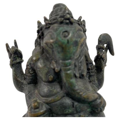 Bronze Statue Sculpture of Ganesh Indian or Nepalese Bronze Hindu Statue