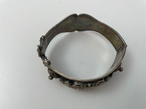 Antique Moorish North African Silver Cuff Bracelet