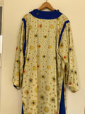 Vintage Moroccan Caftan in Royal Blue And Gold