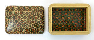 Vintage Middle Eastern Wooden Khatam Indo Persian Islamic Box 1950