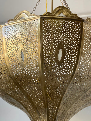 Large Vintage Brass Moroccan chandelier