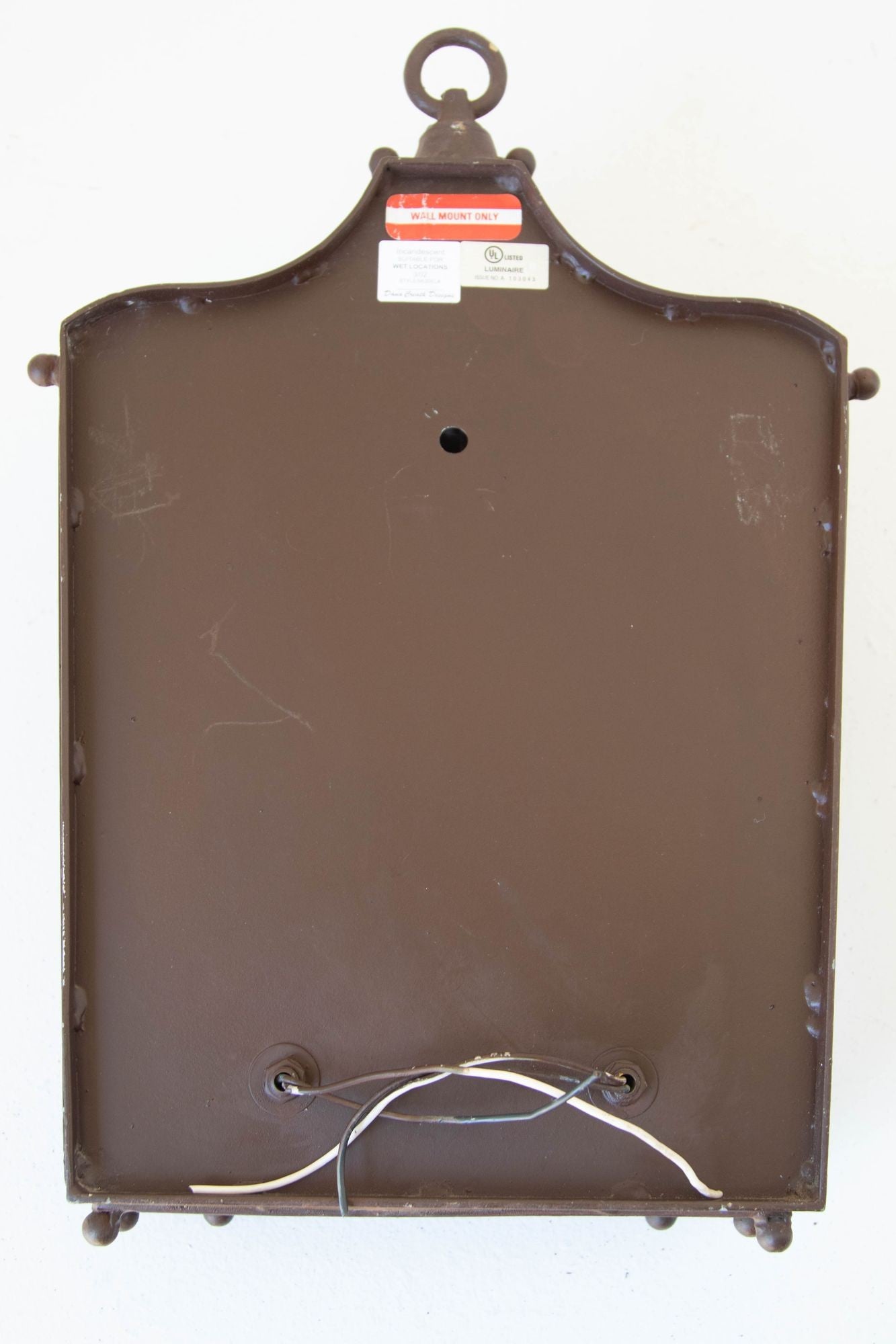 Iron Wall Lantern Antique Rust with Glass 1 of 6 for Outdoor European Style