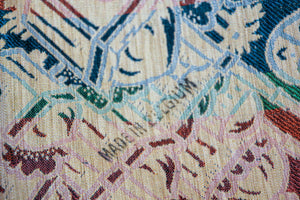 1940s Granada Islamic Spain Textile with Arabic Calligraphy Writing