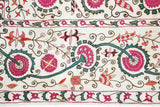 19th C. Suzani Bukhara Uzbekistan Antique Embroidered Islamic Art Textile Susani