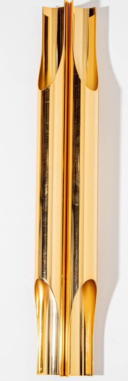 Italian Polished Brass Orgue Wall Sconce, Post-Modern Design, 2015 — Italy