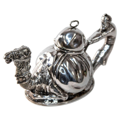 Camel Form "Karawan" Silver-Plated Teapot by Mariage Freres Paris France — detail view 9