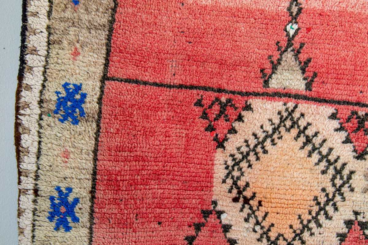Moroccan Vintage Hand-Woven Boujad Berber Rug, circa 1960
