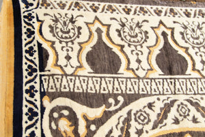 Antique Moroccan Moorish Silk Textile Tapestry Wall Hanging Hiti 19th C.