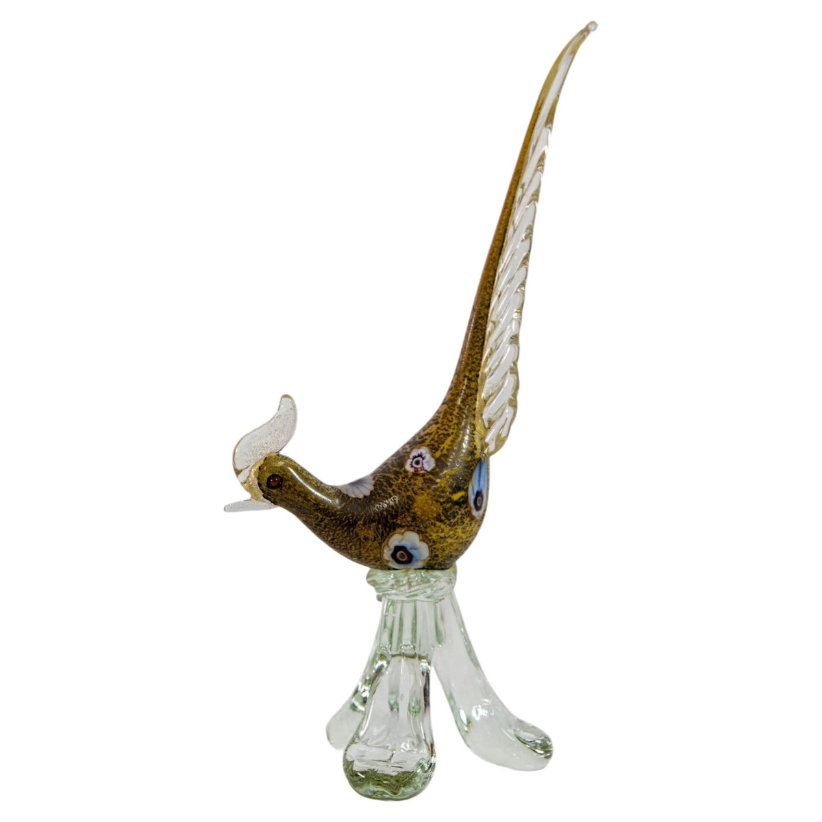 Italian Murano Art Glass Pheasant Bird Sculpture 1960s — additional view 9