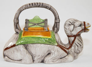 Vintage Hand Painted Resting Camel Porcelain Tea Pot