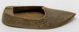 Vintage Brass Etched Aladdin Middle Eastern Slipper Shoe Ashtray Set of 4