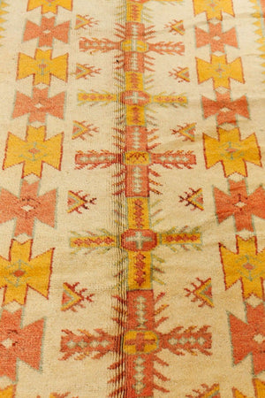Moroccan Orange Vintage Beni MGuild Rug 1960s