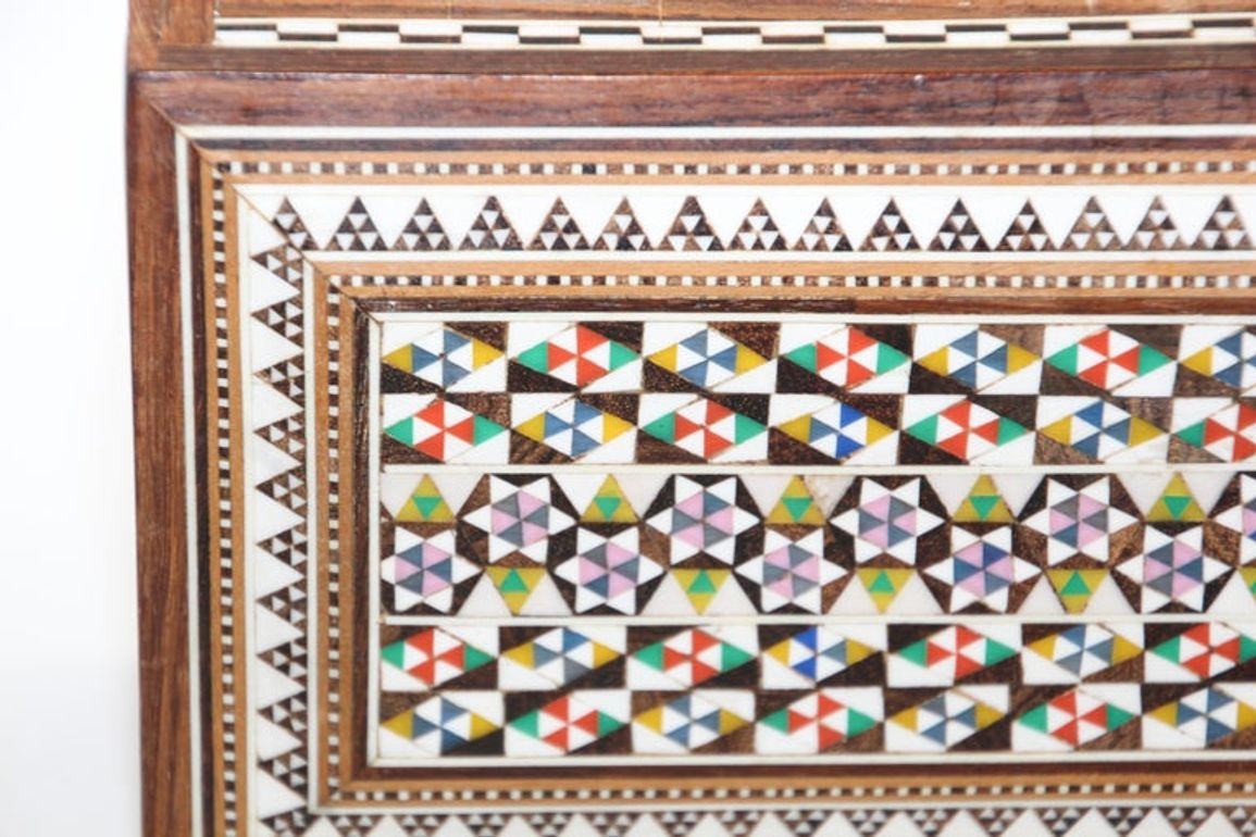 Middle Eastern Mosaic Moorish Box Inlaid