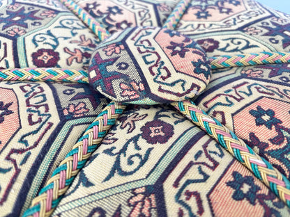 Moroccan Pouf Upholstered in Moorish Textile Fabric Stool