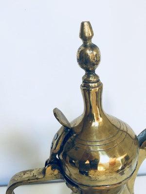 Middle Eastern Dallah Islamic Arabic Brass Coffee Pot