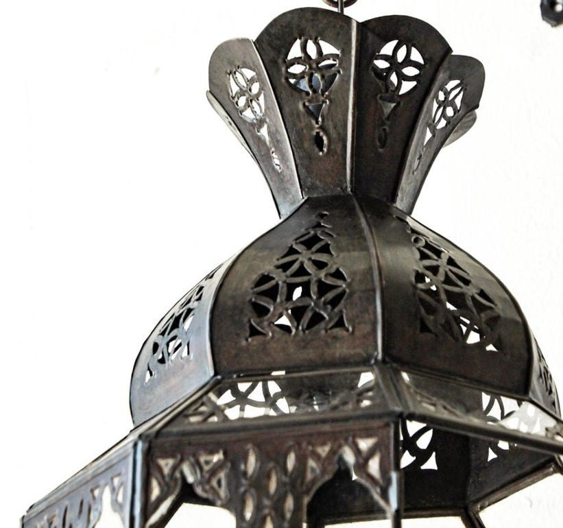 Handcrafted Moorish Glass Lantern Octagonal Shape
