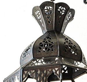 Handcrafted Moorish Glass Lantern Octagonal Shape