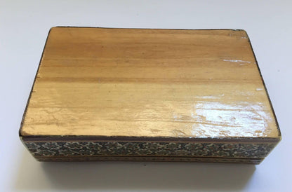 Handcrafted Persian Micro Mosaic Box with Geometric Design, 1940