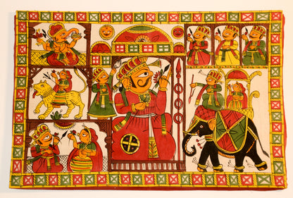 Asian Decorative Art Phad Painting Rajasthan Royal Procession — additional view 2